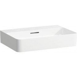 Vasque à poser VAL 600 x 420 mm avec trop-plein, sans trou pour robinetterie, blanc mat LAUFEN