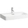 Vasque à poser VAL 750 x 420 mm avec trop-plein, version 1 trou pour robinet, blanc mat LAUFEN