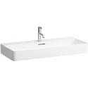 Vasque à poser VAL 950 x 420 mm avec trop-plein, design 3 trous pour robinetterie, blanc mat LAUFEN