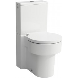 WC sur pied combiné VAL à fond creux, sans bride, pour réservoir blanc mat LAUFEN