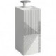 Lavabo KARTELL 375 x 435 x 900 mm, sur pied, sans couvercle, avec décor en maille de la ligne LAUFEN grise