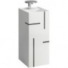 Lavabo KARTELL 375 x 435 x 900 mm, sur pied, sans couvercle, avec lignes noires LAUFEN