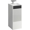 Lavabo KARTELL 375 x 435 x 900 mm, sur pied, sans couvercle, décor LAUFEN noir et gris