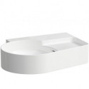 Lavabo VAL 530 x 400 mm, sans trou pour robinetterie, avec trop-plein blanc mat LAUFEN
