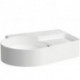 Lavabo VAL 530 x 400 mm, sans trou pour robinetterie, avec trop-plein blanc mat LAUFEN
