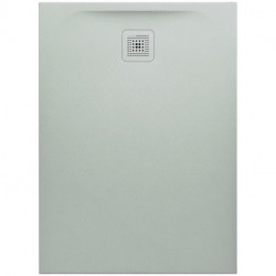 Receveur de douche LAUFEN PRO, rectangulaire, écoulement sur le petit côté 1100 x 800 x 33 mm, gris clair LAUFEN