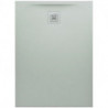 Receveur de douche LAUFEN PRO, rectangulaire, écoulement sur le petit côté 1100 x 800 x 33 mm, gris clair LAUFEN