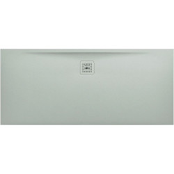 Receveur de douche LAUFEN PRO, rectangulaire, écoulement latéral long, 1600 x 700 x 32 mm, gris clair LAUFEN
