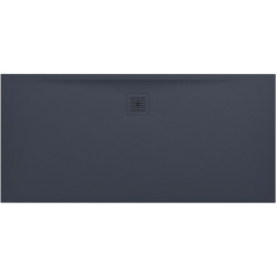 Receveur de douche LAUFEN PRO, rectangulaire, écoulement latéral long, 1600 x 750 x 32 mm, anthracite LAUFEN