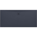 Receveur de douche LAUFEN PRO, rectangulaire, écoulement latéral long, 1600 x 750 x 32 mm, anthracite LAUFEN