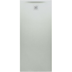 Receveur de douche LAUFEN PRO, rectangulaire, écoulement sur le petit côté 1700 x 800 x 46 mm, gris clair LAUFEN