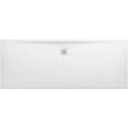 Receveur de douche rectangulaire LAUFEN PRO, bonde côté long 1800 x 700 x 33 mm blanc mat LAUFEN