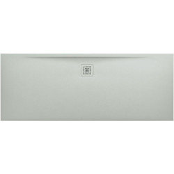 Receveur de douche LAUFEN PRO, rectangulaire, écoulement sur le côté long 1800 x 700 x 33 mm, gris clair LAUFEN