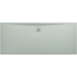 Receveur de douche LAUFEN PRO, rectangulaire, écoulement sur le côté long 1800 x 75 x 33 mm, gris clair LAUFEN
