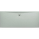 Receveur de douche LAUFEN PRO, rectangulaire, écoulement sur le côté long 1800 x 75 x 33 mm, gris clair LAUFEN
