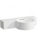 Lave-mains VAL 550 x 315 mm, sans trou pour robinetterie, avec trop-plein blanc mat LAUFEN