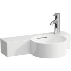 Lave-mains VAL 550 x 315 mm, 1 trou pour robinet, se découpe jusqu'au blanc mat LAUFEN