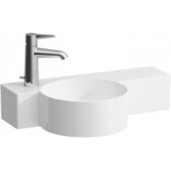 Lave-mains VAL 550 x 315 mm, sans trou pour robinetterie, découpable en blanc LAUFEN
