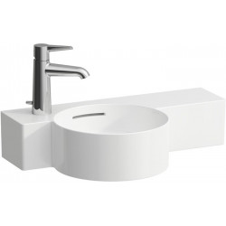 Lave-mains VAL 550 x 315 mm, 1 trou pour robinet, recoupable en blanc LAUFEN