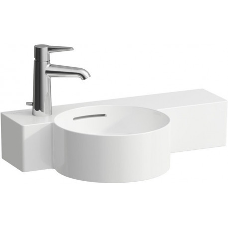 Lave-mains VAL 550 x 315 mm, 1 trou pour robinet, recoupable en blanc LAUFEN