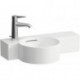 Lave-mains VAL 550 x 315 mm, 1 trou pour robinet, se découpe jusqu'au blanc mat LAUFEN