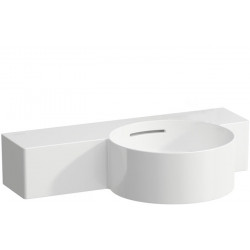 Lave-mains VAL 550 x 315 mm, sans trou pour robinetterie, découpable en blanc LAUFEN