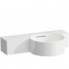 Lave-mains VAL 550 x 315 mm, sans trou pour robinetterie, découpable en blanc LAUFEN