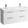 Meuble sous-vasque VAL 520 x 1180 x 390 mm blanc perle LAUFEN