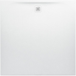 Receveur de douche carré LAUFEN PRO, écoulement latéral 1500 x 1500 x 40 mm blanc mat LAUFEN