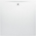 Receveur de douche carré LAUFEN PRO, écoulement latéral 1500 x 1500 x 40 mm blanc mat LAUFEN