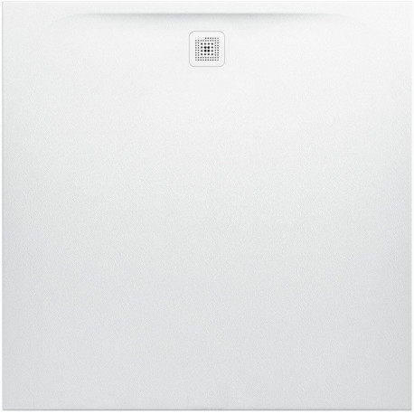 Receveur de douche LAUFEN PRO, carré, écoulement latéral 1500 x 1500 x 40 mm, gris clair LAUFEN
