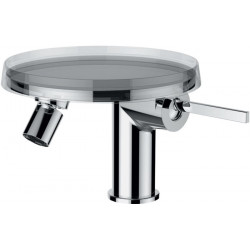 Mitigeur bidet KARTELL avec disque décoratif LAUFEN chromé transparent