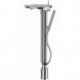 Mitigeur de bain sur pied KARTELL avec disque décoratif chrome transparent LAUFEN