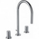 Mitigeur lavabo 3 trous KARTELL saillie 165 mm avec vidage chromé LAUFEN
