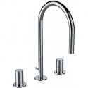 Mitigeur lavabo 3 trous KARTELL saillie 165 mm avec vidage chromé LAUFEN