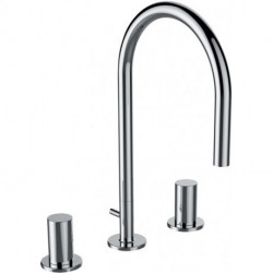 Mitigeur lavabo 3 trous KARTELL saillie 165 mm sans vidage chrome LAUFEN