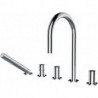Combinaison de remplissage de baignoire 5 trous KARTELL sans plaque de robinetterie chromée LAUFEN