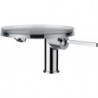 Mitigeur lavabo KARTELL avec disque décoratif transparent avec levier de vidage, sans robinet de vidage chromé LAUFEN