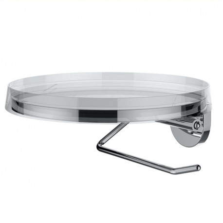 Porte papier toilette KARTELL 185 x 185 mm disque décoratif incolore LAUFEN