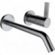 Mitigeur lavabo à encastrer 2 trous KARTELL saillie 175 mm, pour Simibox 2 points PVD INOX LAUFEN