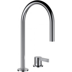 Mitigeur lavabo 2 trous KARTELL sans vidage PVD inox LAUFEN