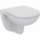 Abattant WC EUROVIT avec couvercle, charnières en acier inoxydable blanc IDEAL STANDARD
