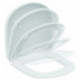 Abattant WC EUROVIT avec couvercle, charnières en acier inoxydable blanc, avec fermeture amortie IDEAL STANDARD