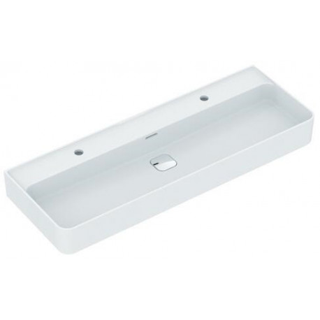 Lavabo STRADA II 2 trous robinetterie 1200 x 430 x 170 mm blanc IDEAL STANDARD