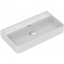 Lavabo STRADA II sans trou pour robinetterie, dessous poncé 800 x 430 x 170 mm blanc IDEAL STANDARD