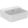 Lave-mains CONCA 400x350x165mm blanc sans trou pour robinet, avec trop-plein IDEAL STANDARD