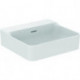 Lavabo CONCA 500x450x165mm, sablé blanc sans trou pour robinetterie, avec trop-plein IDEAL STANDARD