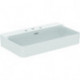 Lavabo CONCA 800x450x165mm, sablé blanc 3 trous robinetterie, avec trop-plein IDEAL STANDARD