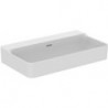 Lavabo CONCA 800x450x165mm, sablé blanc sans trou pour robinetterie, avec trop-plein IDEAL STANDARD