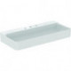 Lavabo CONCA 1000x450x165mm, sablé blanc 3 trous robinet, sans trop-plein IDEAL STANDARD